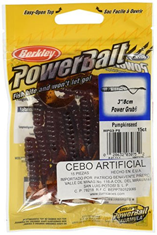 Berkley- Powerbait 2" Grub Pumpkinseed 20ct