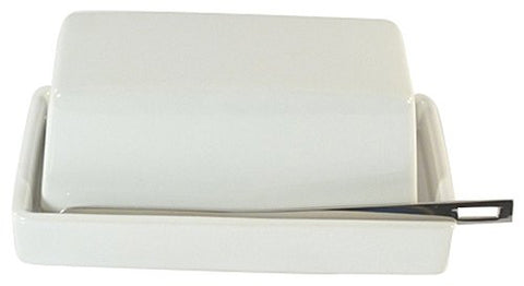BUTTER DISH, White