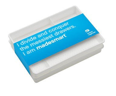 Two Tray Drawer Organizer White 10.75"x7.5"x2.6"