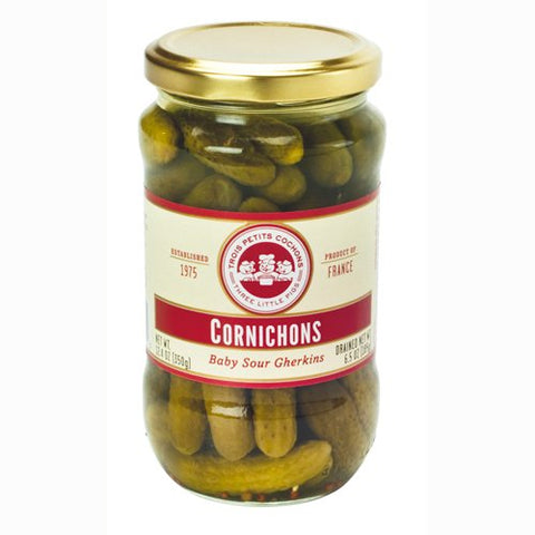 French Cornichons in White Wine Vinegar