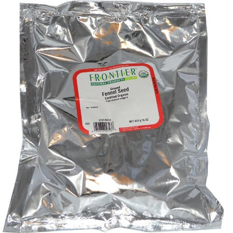 Bulk Fennel Seed Powder, ORGANIC, 1 lb. package