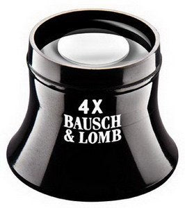 Bausch & Lomb 814173 Watchmaker Loupe, 4x, 25.4mm, Black