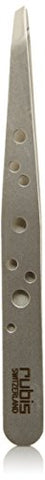 Rubis Swiss Tweeze Slanted Tip Tweezer - 3-3/4", Stainless Steel