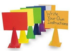 2-in-1 Message Cones, 9-Inch (Set of 6)