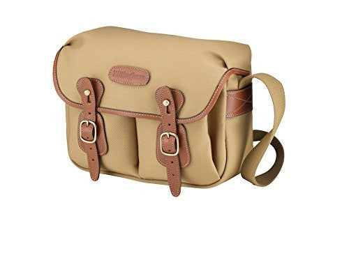 Hadley Small Camera Bag - Khaki Canvas/Tan Leather Trim, H 8 x L 11.5 x D 4.8”