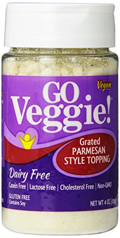 GO Veggie! Dairy Free Grated Topping, Parmesan, 4 oz