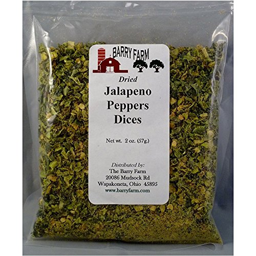 Dried Jalapeno Pepper Dices, 2 oz.