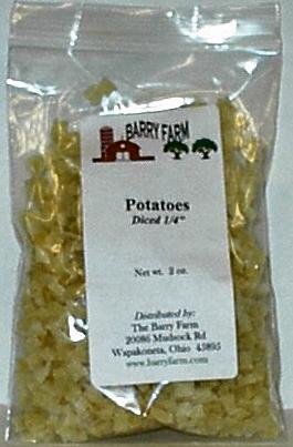 Potatoes, Diced 1/4" Diced, Air Dried, 4 oz