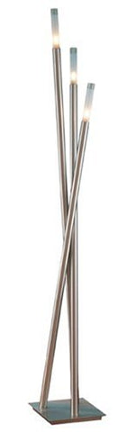 Icicle Floor Lamp, Brushed Nickel