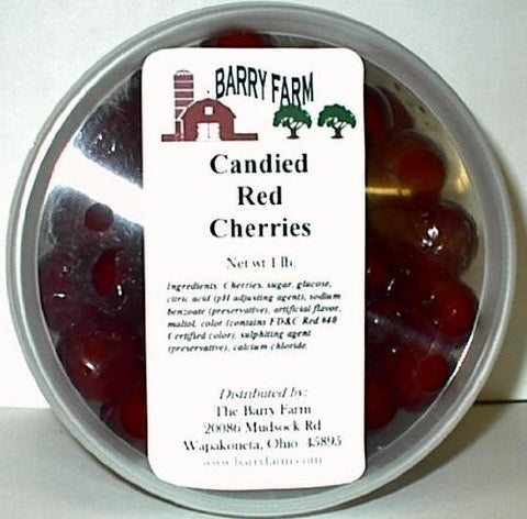 Candied Red Cherries, Whole 16 oz