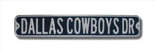 Dallas Cowboys, Ave Navy Street Sign, 6"x36"