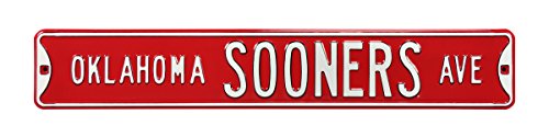 Oklahoma Sooners, Ave Street Sign, 6"x36"