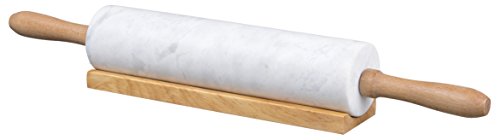 WHITE MARBLE - Rolling Pin w/Cradle