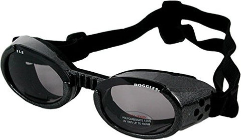Doggles ILS Metallic Black Frame/Smoke Lens, X-Large