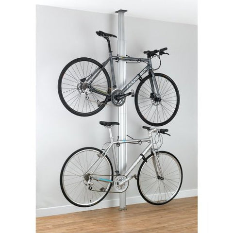 Gear Up Floor to Ceiling Aluminum Bike Rack Silver