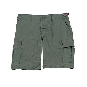Olive Drab Rip-Stop B.D.U. Combat Shorts - Large