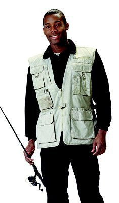 Khaki Deluxe Safari Outback Vest - Extra Large