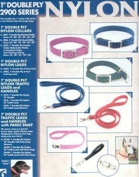 Double Ply Nylon Collar 1"x18" - Black