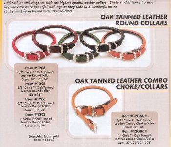 Oak Tanned Leather Collar 18"x3/4" - Black