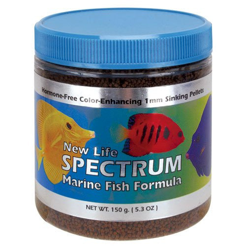 New Life Spectrum Marine Fish Formula 1mm Sinking Pellet Fish Food(Natural Color Enhancing)