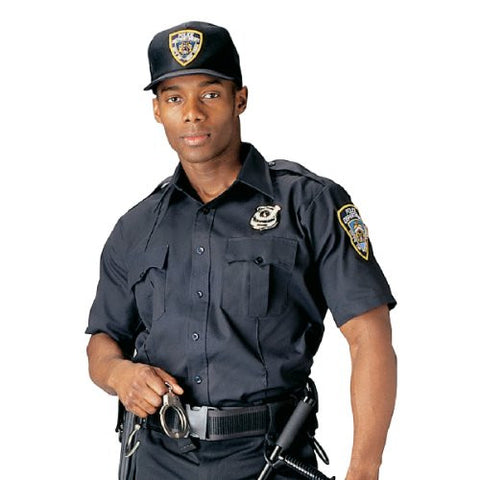 Navy Blue Short-Sleeve Uniform Shirt - Medium