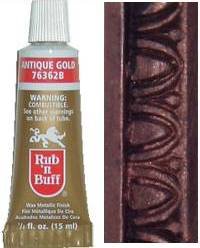 Amaco- Rub 'n Buff Metallic Wax Finish .5oz, Spanish Copper