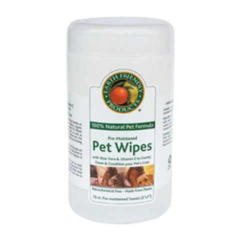 Earth Friendly Products Pet Wipes, Pre-Moistened, 70 ct