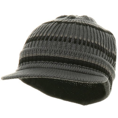 Rasta/NYE, Rasta Beanie Visor-Grey Black (fits most, from 6-7 5/8)