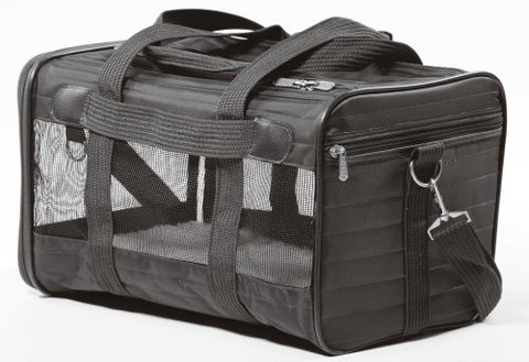 Sherpa Pet Original Deluxe Carrier - Black with Black Trim, Small 15” x 10” x 8.5”