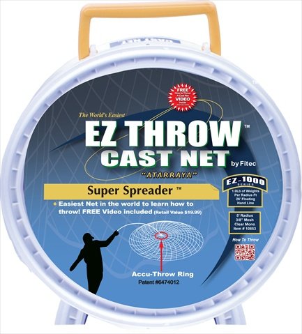 EZ 1000 Cast Net - 3/8" by 5ft, Clear Mono
