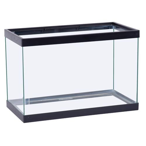 Perfecto Standard Rectangular Aquarium Tank, Black 2.5 gal
