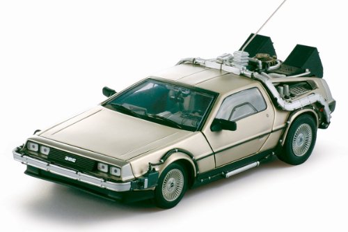 Sun Star - Back to the Future DeLorean (1981, 1/18 scale diecast model car, Stainless Steel)