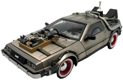 Sun Star - Back to the Future III DeLorean (1981, 1/18 scale diecast model car, Stainless Steel)