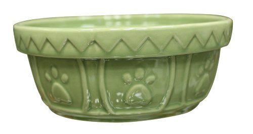 OLD WORLD ANTIQUE DISH, 7" DOG SAGE GREEN