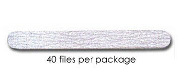Flowery Silver Streak 7" Wood Core Professional File, 100/100 grit, 40 Pack