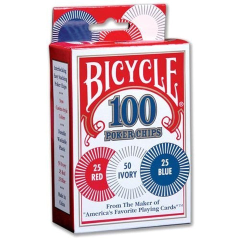 Accessories Bicycle 8 Gram 100ct Clay Poker Chips w/ Tray