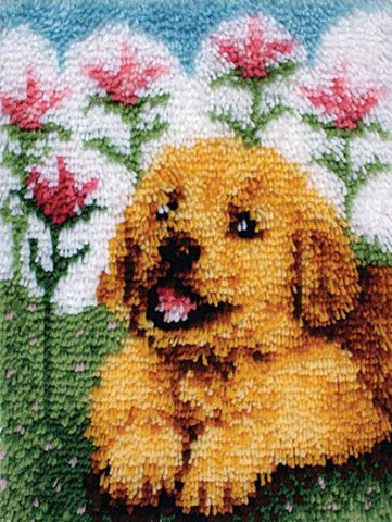 Wonderart - 15" x 20" Latch Hook Kit Flower Pup