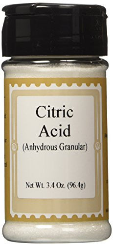 Citric Acid (Anhydrous Granular), Spice Jar 3.4 oz