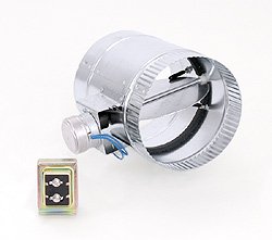 Suncourt ZO106 6-Inch Diameter Normally Open Electronic HVAC Air Duct Damper With Power Supply