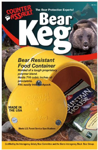 Counter Assault - Bear Protection, Bear Keg Food Storage Container Yellow
