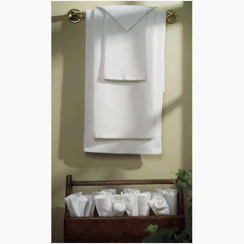 Classic Waffle Weave Bath Towel - White