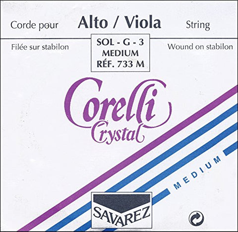 Savarez Corelli Crystal Viola G Stabilon Silver Ball End, Medium