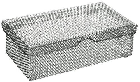 Design Ideas Hinged Mesh Pencil Box, Silver
