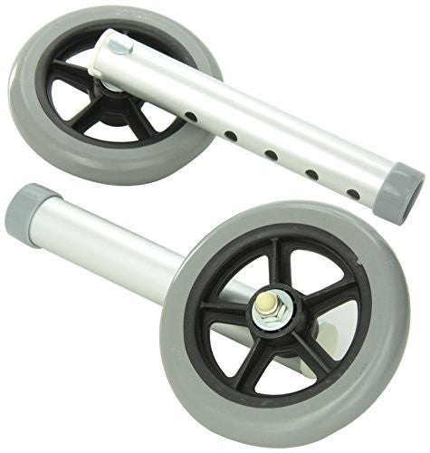 WHEEL NON SWIVEL 5 FOR 1015 & 1044 SILVER (1 PAIR)