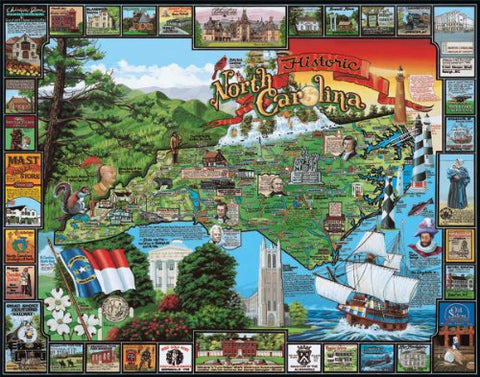 Historic North Carolina - 1000 Piece Puzzle