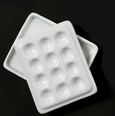 Small Porcelain Mixing Tray w/ Lid