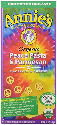 Annie's Organic Parmesan Peace Cheese Pasta, 12 Boxes,6oz (Pack of 12)