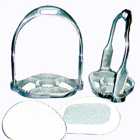 Kedron Comfort Stirrup Irons (with standard rubber stirrup pads and a set of sandpaper pads)