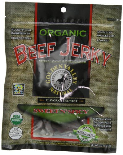 Certified Organic Beef Jerky - Sweet n' Spicy, 3 oz