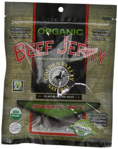 Certified Organic Beef Jerky - Sweet n' Spicy, 3 oz
